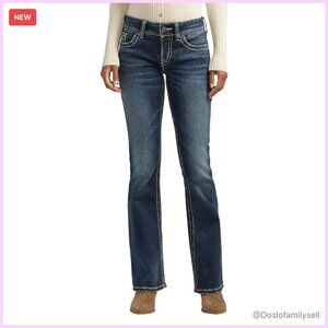 Mid Rise Curvy Fit Bootcut Jeans Slim Denim Classic Y2K Retro